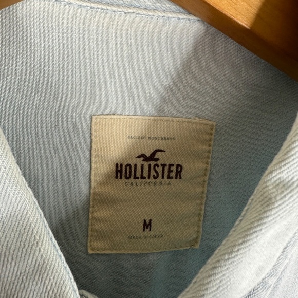 HOLLISTER Women's Denim Jean Button Down Shirt Size Medium - Picture 7 of 7